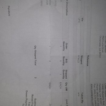 Coast Appliance Parts - Invoice with item one received does not meet coast appliance website. - Appliances & Repair Near Me - Fontana, California Coast Appliance Parts - Invoice with item one received does not meet coast appliance website. - Appliances & Repair Near Me - Fontana, California