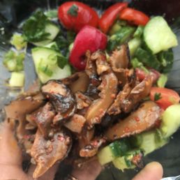 Love the salad bar at Net Cost. Everything is tasty and there is a wide variety of salads. Below is mushroom, radish, and avocado salad. Love the salad bar at Net Cost. Everything is tasty and there is a wide variety of salads. Below is mushroom, radish, and avocado salad.