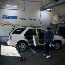 Prepping for tint, over the privacy glass Prepping for tint, over the privacy glass