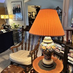Tap Lighting - Vintage lamp now fixed and back in the reading room! Thx Cort!