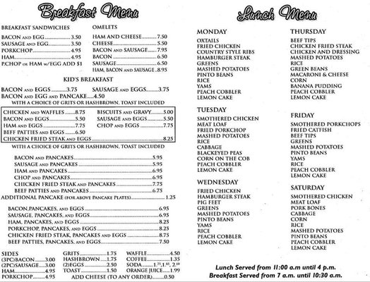 Menu photo 3 Shannon's Cafe Bryan, TX