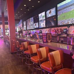 The bowling's bar to order drinks and fast foods. The bowling's bar to order drinks and fast foods.
