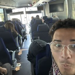 Bus clean, good Air conditioning! Emergency exits everywhere! Very safe Bus clean, good Air conditioning! Emergency exits everywhere! Very safe