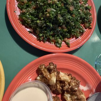 Sunnin Lebanese Cafe - Cauliflower and tabouli - Lebanese Near Me - Los Angeles, California