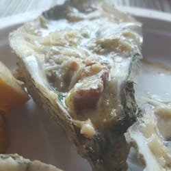 San Leon Oyster Festival - Oyster, butter, tasso, herbs, and of course parmesan
