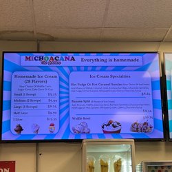 Michoacana Ice Cream - Sample of the menu