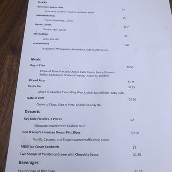 Four Humours - This food menu is so 2020 - I do like the sound of the key lime pie bites! - Whiskey Bars Near Me - Philadelphia, Pennsylvania
