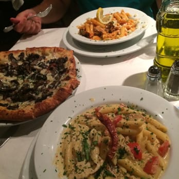 Figlio - Truffled mushroom flatbread. Drunken shrimp pasta and chicken diablo - Italian Near Me - Columbus, Ohio