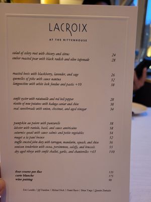Menu photo 3 Lacroix at The Rittenhouse Philadelphia, PA Menu photo 3 Lacroix at The Rittenhouse Philadelphia, PA