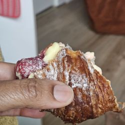 Lemon cream strawberry croissant
