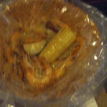 Oceanic Boil - Shrimp in a reallly creamy garlic butter sauce. The sauce was so good we had to get an order of garlic bread to mop it up - Cajun/Creole Near Me - Jackson Heights, New York