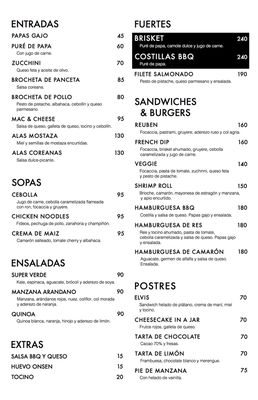 Menu photo 3 The Backyard México, D.F., DIF Menu photo 3 The Backyard México, D.F., DIF