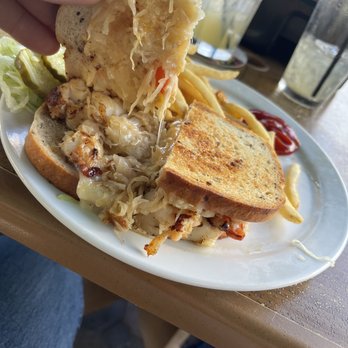 Buzzard's Roost Grill & Pub - Lobster Rueben! Bread was toasty, and everything about this was really good! - Seafood Near Me - Key Largo, Florida