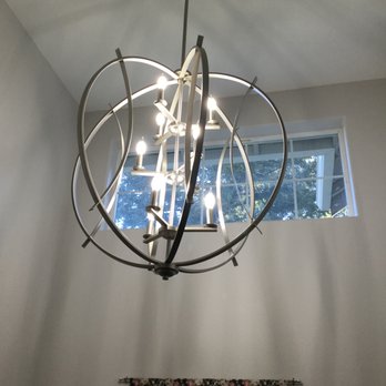 Electri-Tech - Beautiful light they installed 16.5 feet up! - Electricians Near Me Electri-Tech - Beautiful light they installed 16.5 feet up! - Electricians Near Me