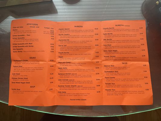 Menu photo 2 Coyote's Mexican Cafe Belmont, CA Menu photo 2 Coyote's Mexican Cafe Belmont, CA
