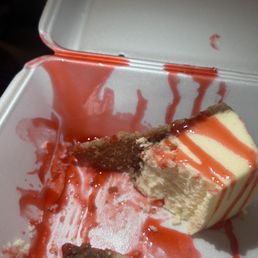 Hair found inside cheesecake slice