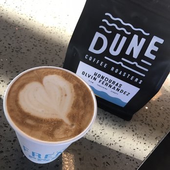 Dune Coffee Roasters - Flat white with soy+ beans - Coffee & Tea Near Me - Goleta, California