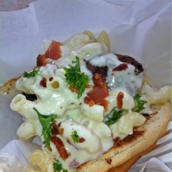 Ms Cheezious - Mac & Cheese Carbonara Sausage Dog! Delicious!!! - Sandwiches Near Me - Miami, Florida