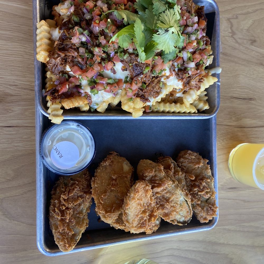 District Brew Yards - Pulled Pork Fries and Fried Pickles - Brewpubs Near Me - Wheeling, Illinois District Brew Yards - Pulled Pork Fries and Fried Pickles - Brewpubs Near Me - Wheeling, Illinois