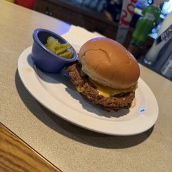 Joe Rouer's Bar - Double Cheeseburger with fried onions