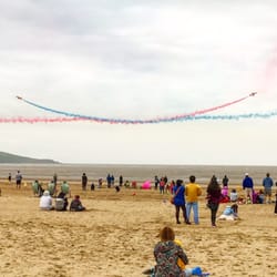 Weston-Super-Mare Beach - Red Arrows at Weston Air Show