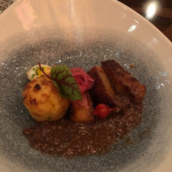 Tiffins Restaurant - honey-chili glazed pork belly $15 - New American Near Me - Lake Buena Vista, Florida Tiffins Restaurant - honey-chili glazed pork belly $15 - New American Near Me - Lake Buena Vista, Florida