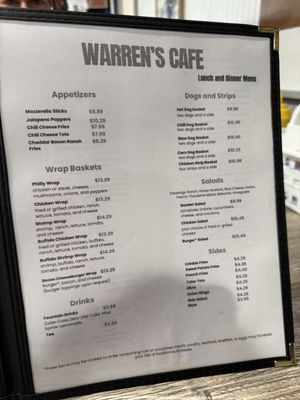 Menu photo 1 Warren's Cafe Hoschton, GA