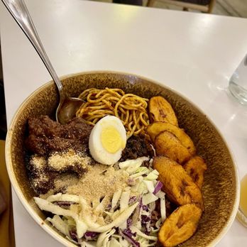 Gold Coast Ghal Kitchen - Waakye - a large meal in a bowl! - African Near Me - Seattle, Washington