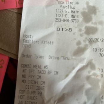 Taco Time - Icky waiter and showing I should have RECEIVED BEEF - Mexican Near Me - Puyallup, Washington