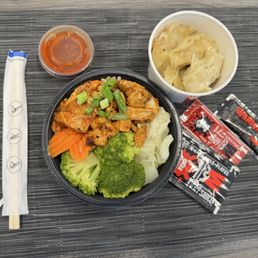 Value Bowl Combo - Sweet & Spicy Chicken Bowl, 5 Dumplings Value Bowl Combo - Sweet & Spicy Chicken Bowl, 5 Dumplings