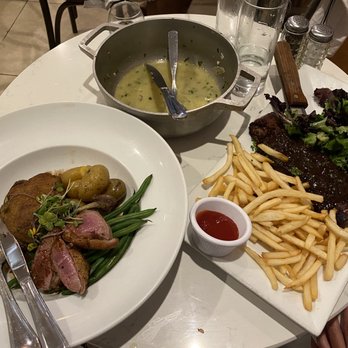 La Bohème - Duck special and  Bavette A Lechalote - Pizza Near Me - Hoboken, New Jersey