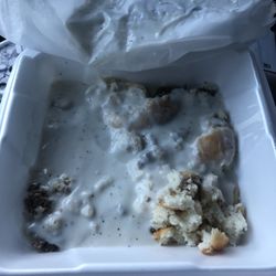 J & S Kitchen - Biscuit (1) and sausage gravy