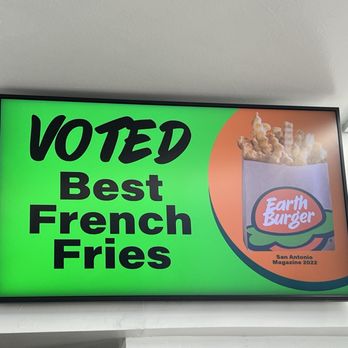 Earth Burger - Can't fight fate when it comes to award winning fries - Burgers Near Me - San Antonio, Texas