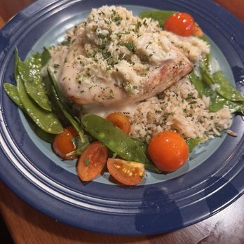Tarpon's Table - Grilled wahoo with lump crab- excellent! - New American Near Me - Red Hook, Virgin Islands