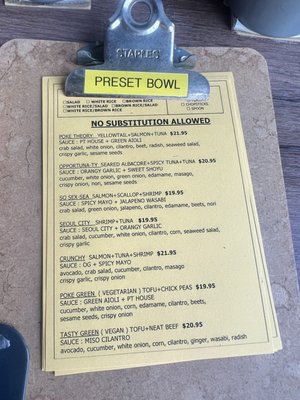 Menu photo 3 Poke Theory SB Goleta, CA