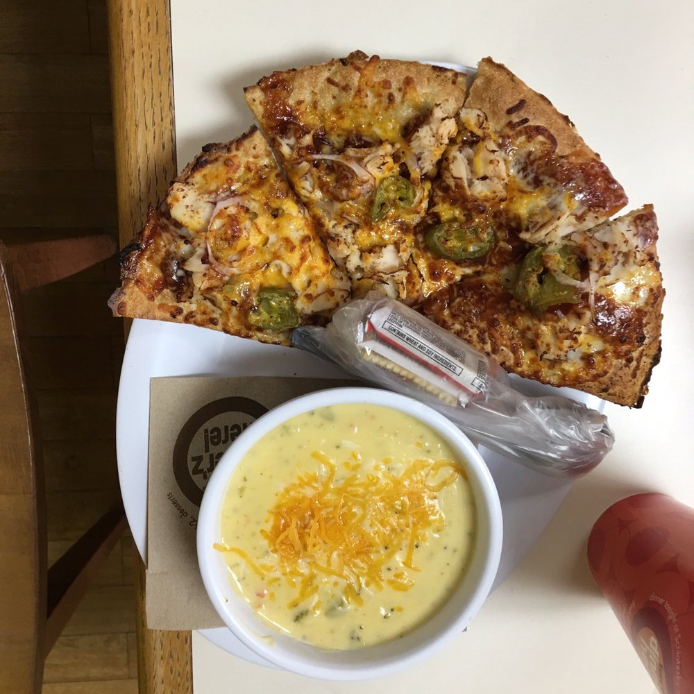 Schlotzsky's - Pizza and broccoli cheese soup was delicious. - Delis Near Me - Springfield, Missouri Schlotzsky's - Pizza and broccoli cheese soup was delicious. - Delis Near Me - Springfield, Missouri