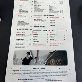 Louise - Beverage menu 7/26 - Breakfast & Brunch Near Me - Bentonville, Arkansas