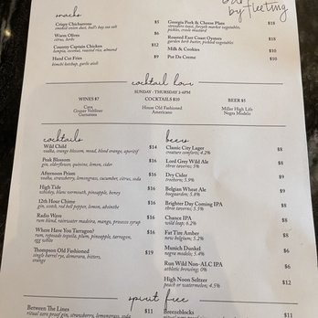 Bar By Fleeting - Menu - Cocktail Bars Near Me - Savannah, Georgia