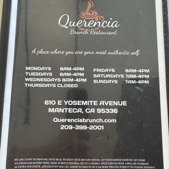 Querencia Brunch Restaurant - Hours - Breakfast & Brunch Near Me - Manteca, California Querencia Brunch Restaurant - Hours - Breakfast & Brunch Near Me - Manteca, California
