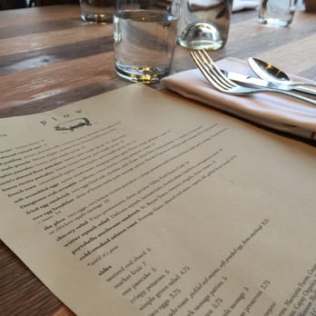 Plow - The Menu (as of 11/2014)... - Breakfast & Brunch Near Me - San Francisco, California