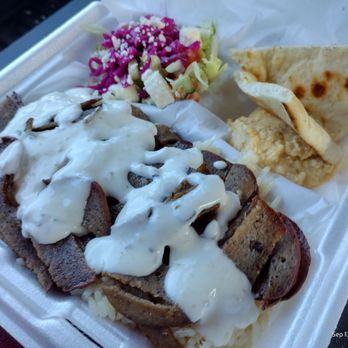 Doy Doy Grill - Beef & lamb platter, rice, tzatziki, salad, pita, hummus - Food Trucks Near Me Doy Doy Grill - Beef & lamb platter, rice, tzatziki, salad, pita, hummus - Food Trucks Near Me