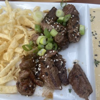 Caps On The Water - Appetizer beef tips! Yum - Seafood Near Me - St Augustine, Florida