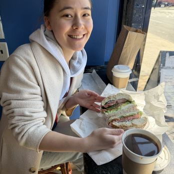 Bagel World - Healthy Lox Bagel with Chai Latte and Americano - yummy - Bagels Near Me - Brooklyn, New York