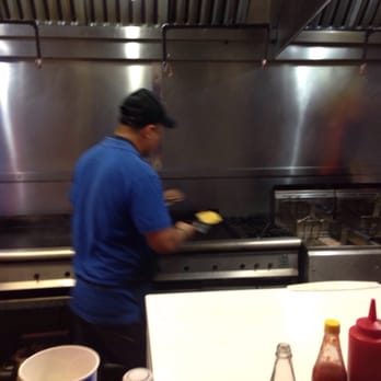 Miller's Cafe - Barside burger coming off the grill... Freshness @ its best.. chubby boys paradise - Burgers Near Me - Houston, Texas