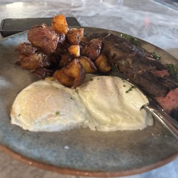 Bearcat CBD - Steak & egg with chimichurri sauce & home fried potatoes - Coffee & Tea Near Me - New Orleans, Louisiana Bearcat CBD - Steak & egg with chimichurri sauce & home fried potatoes - Coffee & Tea Near Me - New Orleans, Louisiana