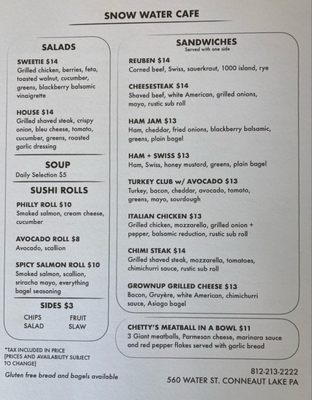 Menu photo 4 Snow Water Cafe Conneaut Lake, PA Menu photo 4 Snow Water Cafe Conneaut Lake, PA