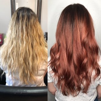 Salon 9 3/4 - From high maintenance blonde to a natural Copper red. - Hair Stylists Near Me - Decatur, Georgia
