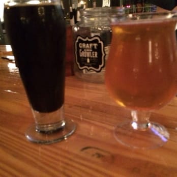 Craft And Growler - Left: Clown Shoes Undead Part crasher (w holy water; seriously) Right: Brooklyn Cuvée La Boîte - Breweries Near Me - Dallas, Texas