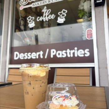 Bake It Up Bakery & Cafe - Arabic Leches Latte and Birthday Cupcake - Bakeries Near Me - Castro Valley, California