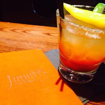 Jimmy's on First - Bloody Mary with Tito's Handmade vodka... - New American Near Me - Seattle, Washington